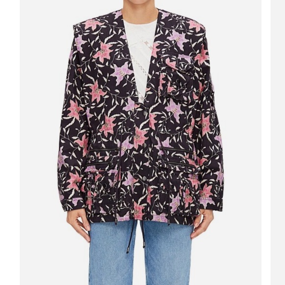 $1,650 ISABEL MARANT GALDINO FLOWER PRINT Jacket 36 / S - Picture 2 of 12